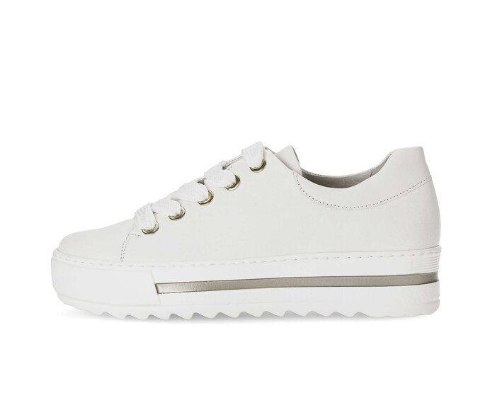 Gabor Damen Sneaker Low Creme - Glattleder