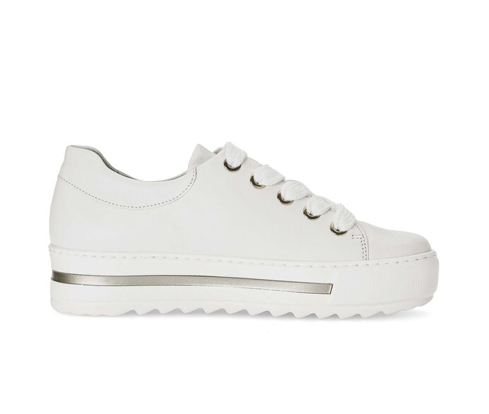 Gabor Damen  Sneaker Low Creme - Glattleder