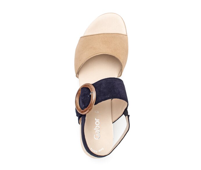 Gabor Damen  Keilsandalette Multicolour - Rauleder