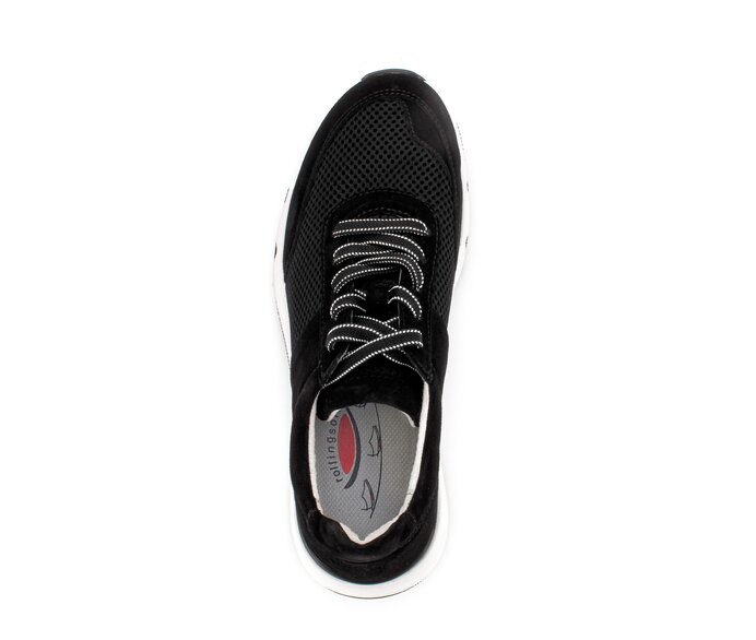 Gabor Damen  Sneaker Low Schwarz - Materialmix Leder/Lederimitat