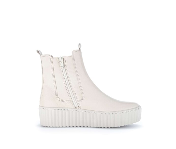 Gabor Damen  Chelsea Boot Beige - Glattleder