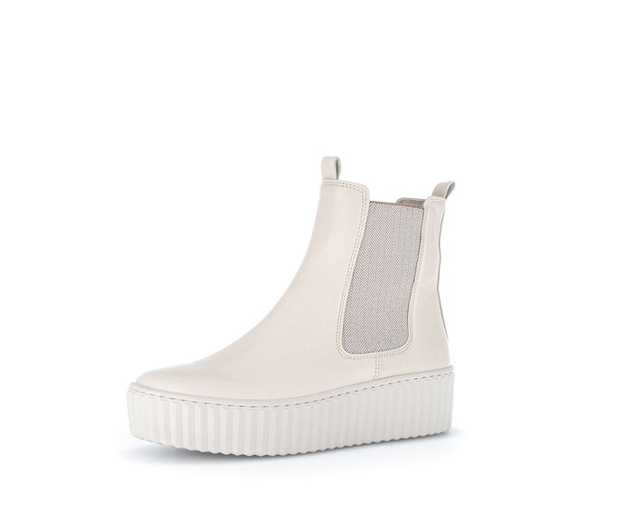 Gabor Damen  Chelsea Boot Beige - Glattleder