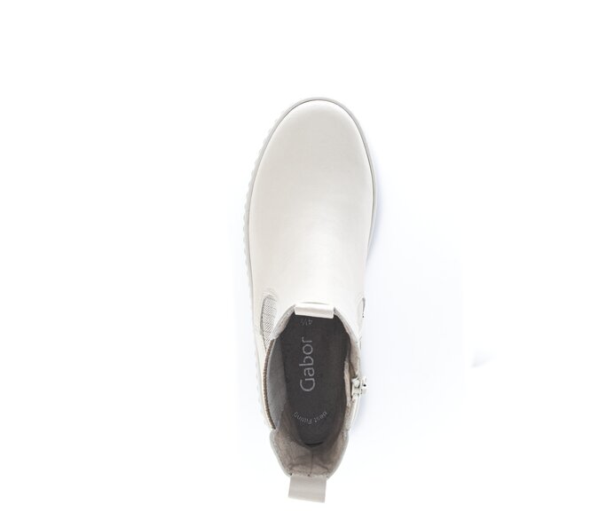 Gabor Damen  Chelsea Boot Beige - Glattleder