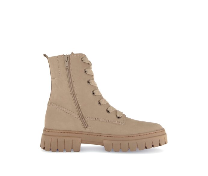 Gabor Damen  Schnürstiefelette Beige - Rauleder