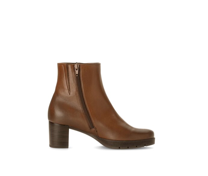 Gabor Damen  Plateau Stiefelette Braun - Glattleder