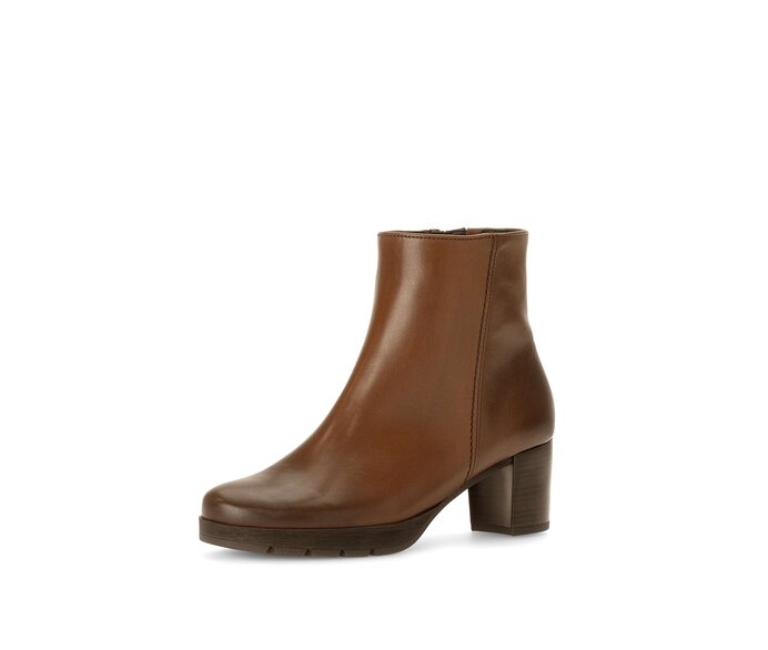 Gabor Damen  Plateau Stiefelette Braun - Glattleder