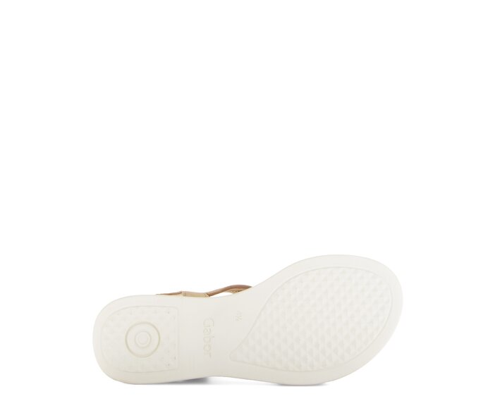 Gabor Damen  Riemchensandale Beige - Rauleder