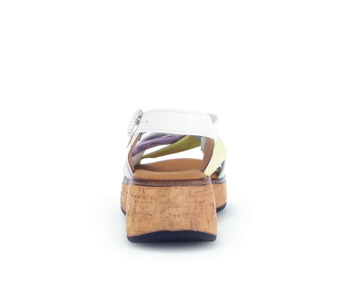 Gabor Damen  Plateau Sandale Multicolour - Materialmix Leder