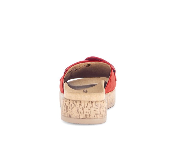 Gabor Damen  Pantolette Rot - Materialmix Leder