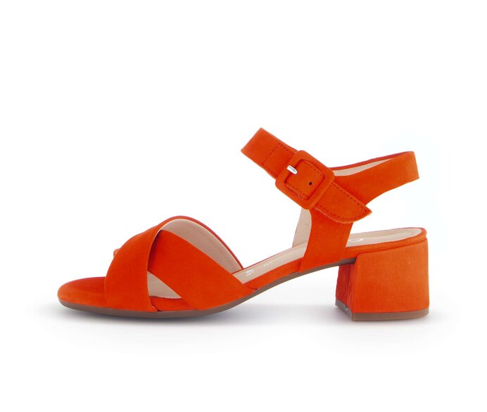 Gabor Damen Riemchensandale Orange - Rauleder
