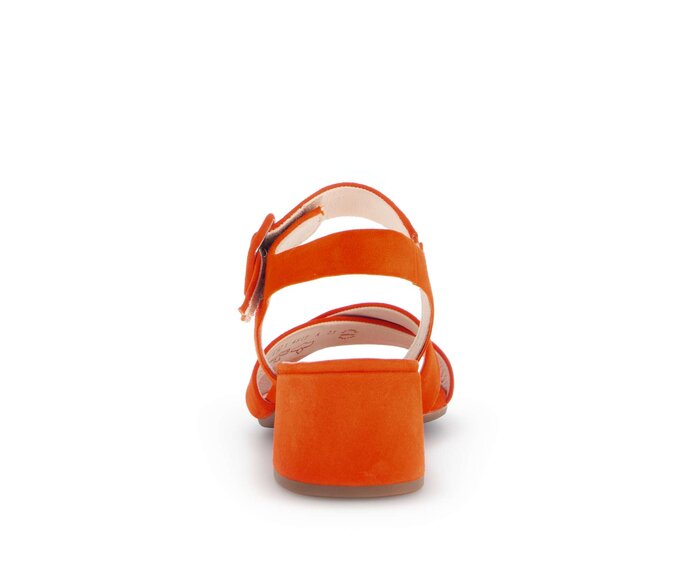 Gabor Damen  Riemchensandale Orange - Rauleder