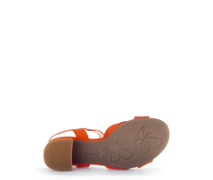 Gabor Damen  Riemchensandale Orange - Rauleder