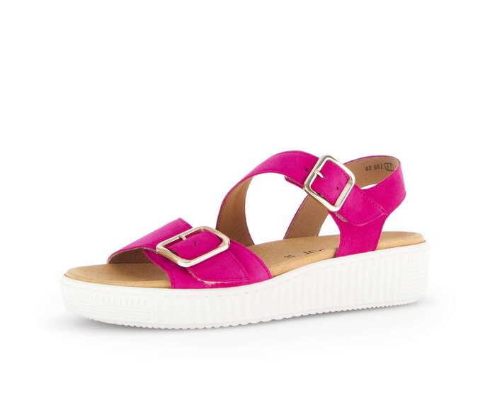Gabor Damen  Plateau Sandale Pink - Rauleder