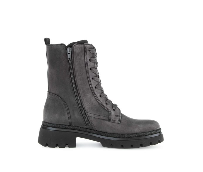Gabor Damen  Schnürstiefelette Grau - Rauleder