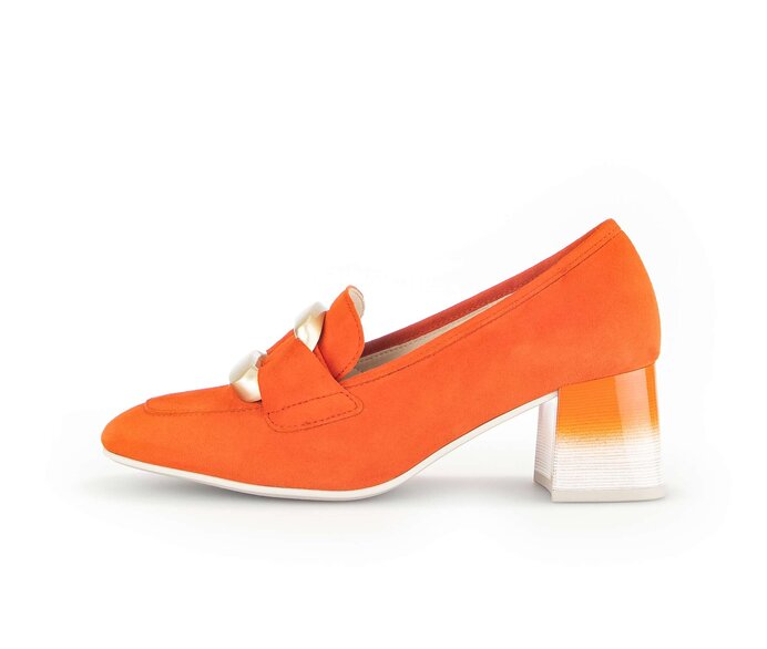 Gabor Damen Hochfrontpumps Orange - Rauleder