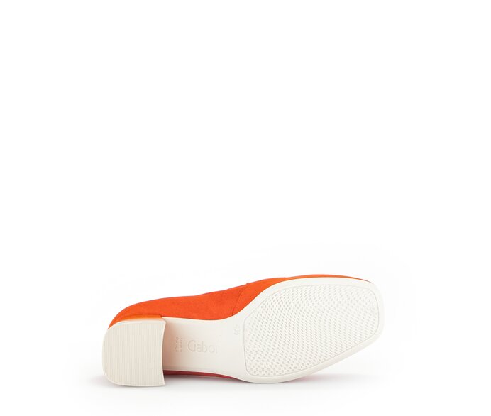 Gabor Damen  Hochfrontpumps Orange - Rauleder