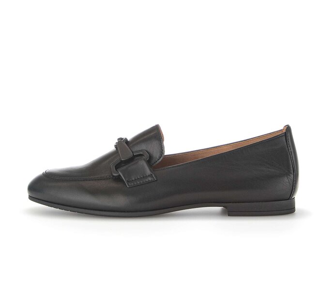 Gabor Damen Slipper Schwarz - Glattleder