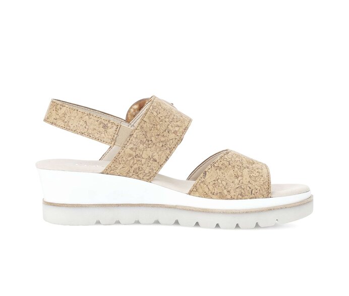 Gabor Damen  Plateau Sandale Braun - Effektleder