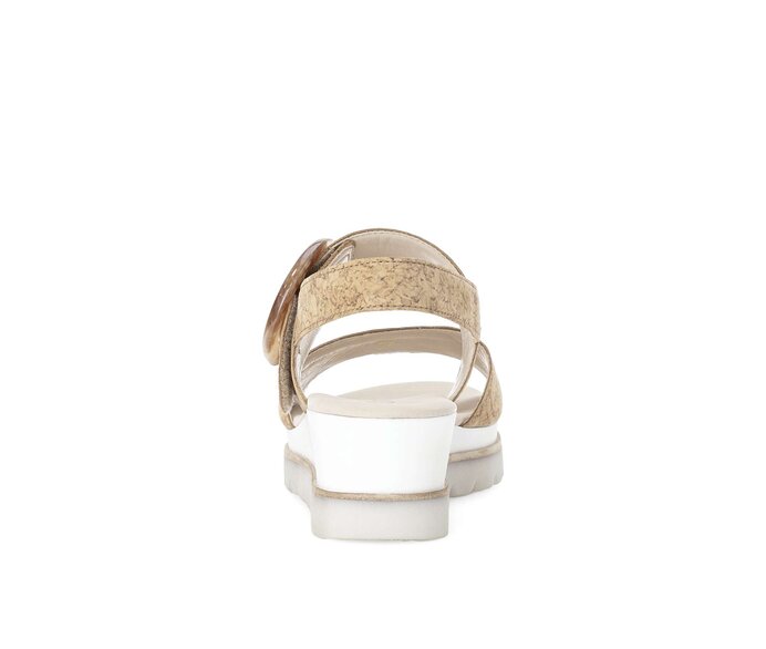 Gabor Damen  Plateau Sandale Braun - Effektleder