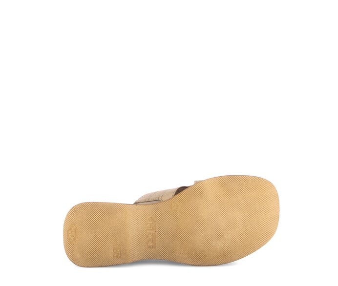 Gabor Damen  Plateau Sandale Gold - Effektleder