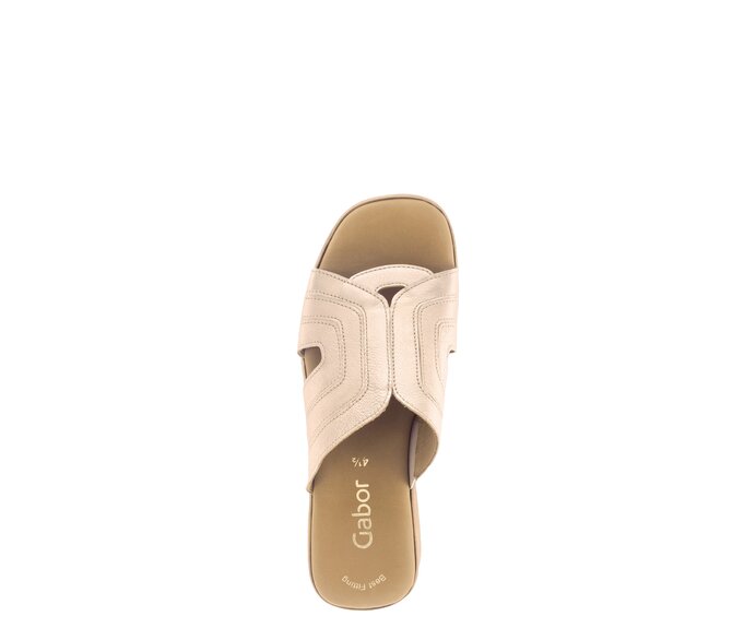 Gabor Damen  Plateau Sandale Gold - Effektleder