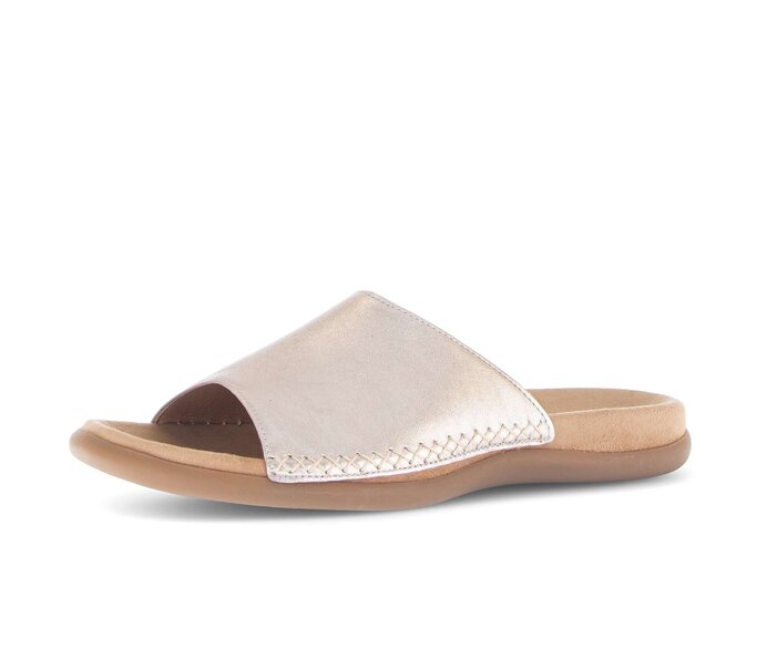 Gabor Damen  Pantolette Gold - Effektleder
