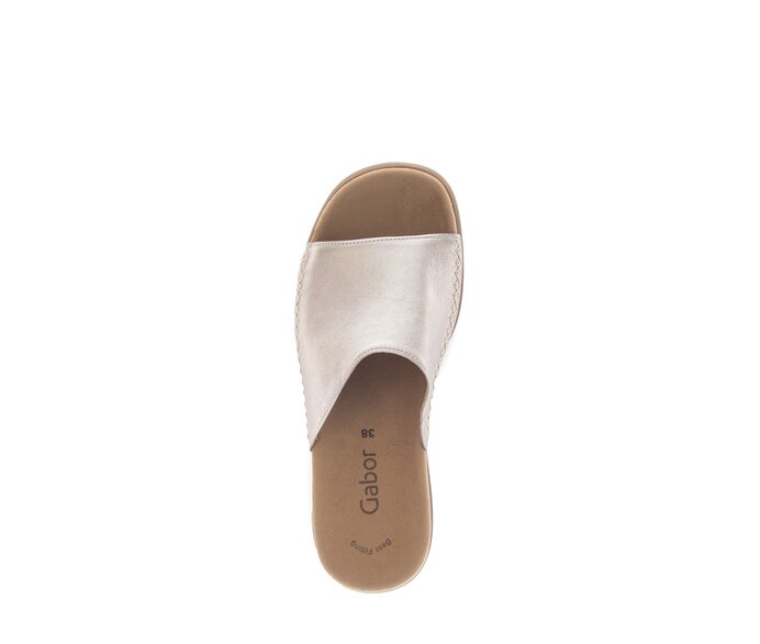 Gabor Damen  Pantolette Gold - Effektleder