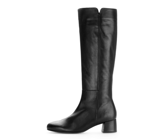 Gabor Damen Eleganter Stiefel Schwarz - Glattleder