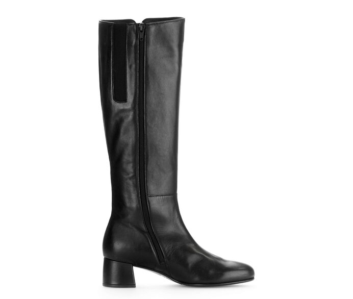 Gabor Damen  Eleganter Stiefel Schwarz - Glattleder
