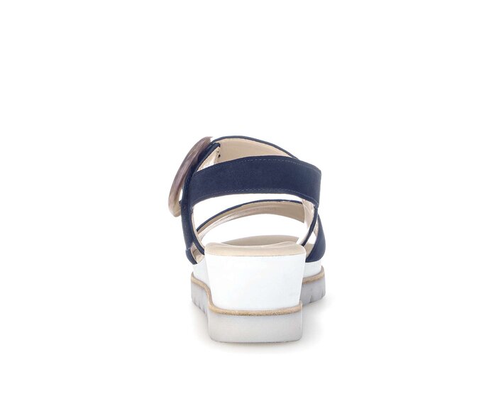 Gabor Damen  Keilsandalette Blau - Rauleder