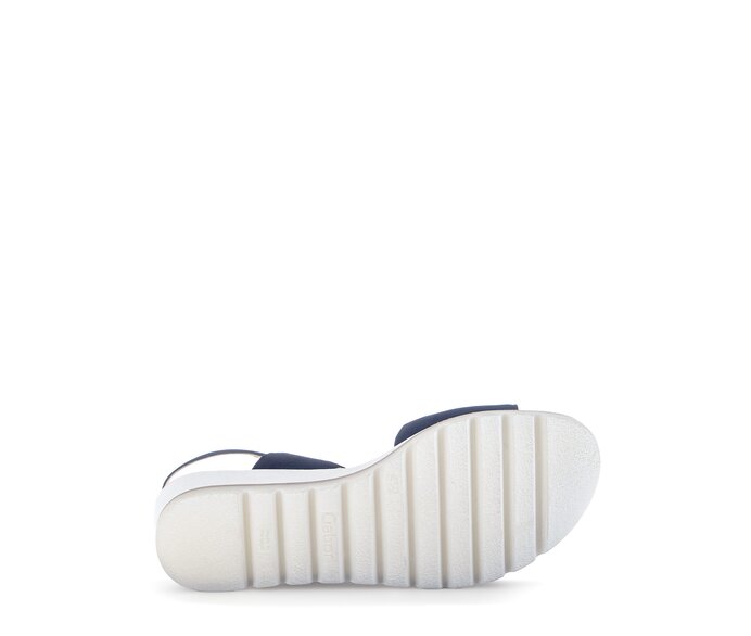 Gabor Damen  Keilsandalette Blau - Rauleder