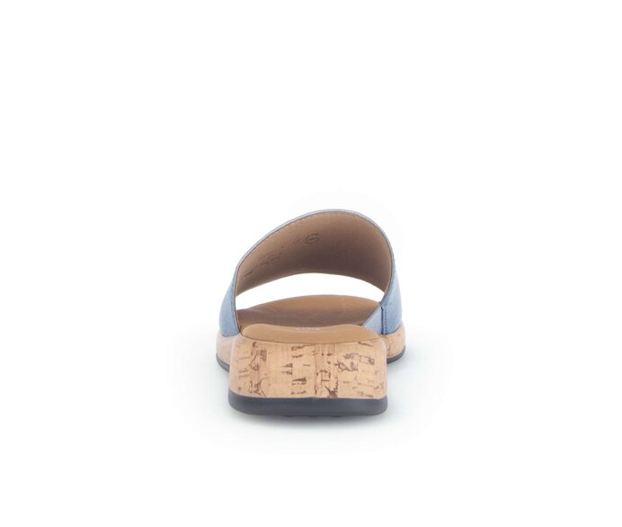 Gabor Damen  Pantolette Blau - Materialmix Leder