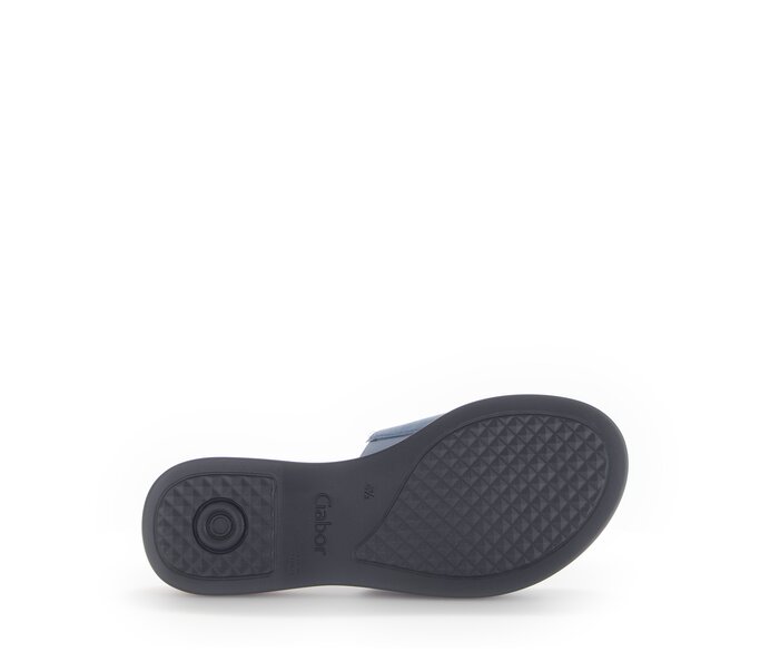 Gabor Damen  Pantolette Blau - Materialmix Leder