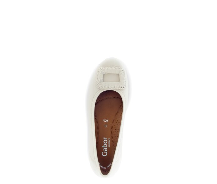 Gabor Damen  Sportliche Ballerina Beige - Glattleder