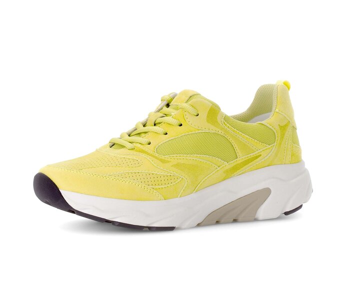 Gabor Damen  Sneaker Low Gelb - Materialmix Leder/Lederimitat