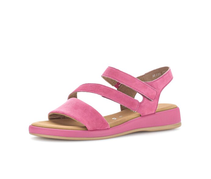 Gabor Damen  Riemchensandale Pink - Rauleder