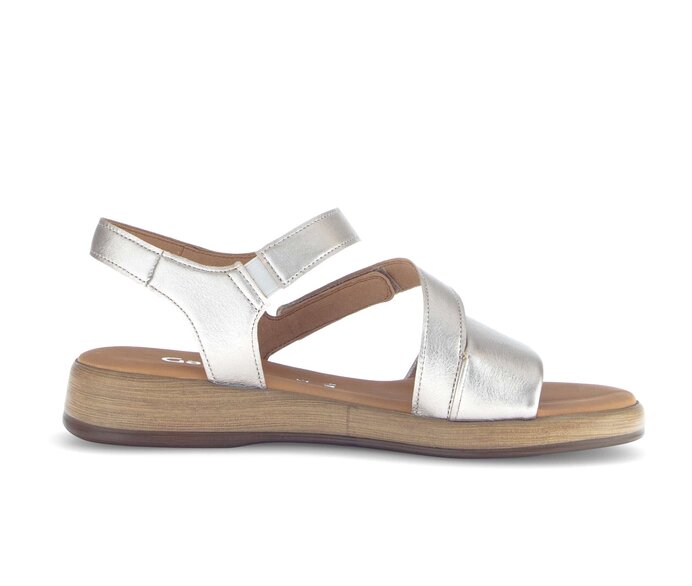 Gabor Damen  Riemchensandale Gold - Effektleder