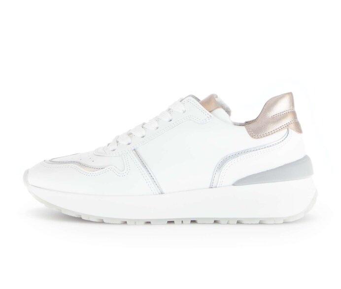 Gabor Damen Sneaker Low Weiß - Materialmix Leder