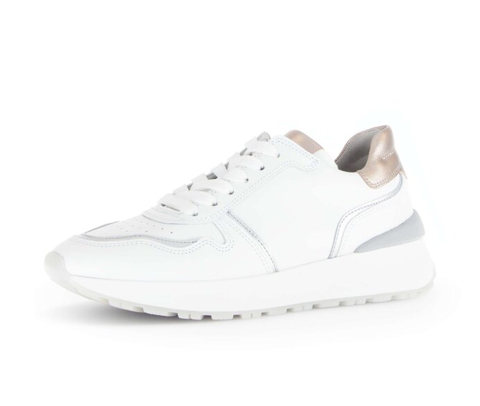 Gabor Damen  Sneaker Low Weiß - Materialmix Leder