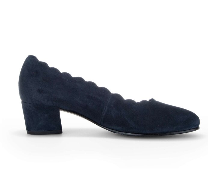 Gabor Damen  Eleganter Pumps Blau - Rauleder