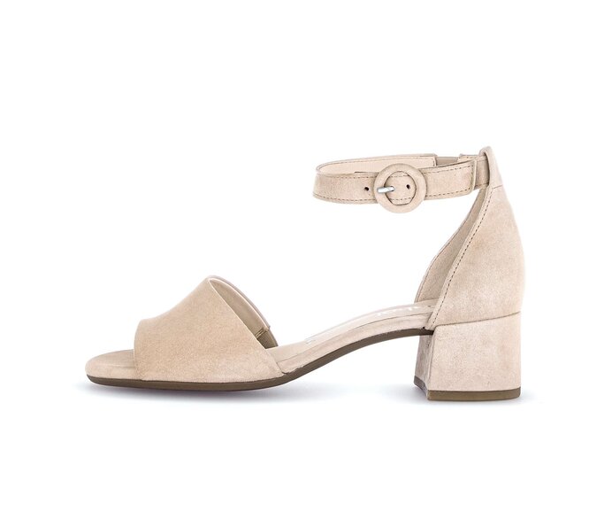 Gabor Damen Riemchensandale Beige - Rauleder