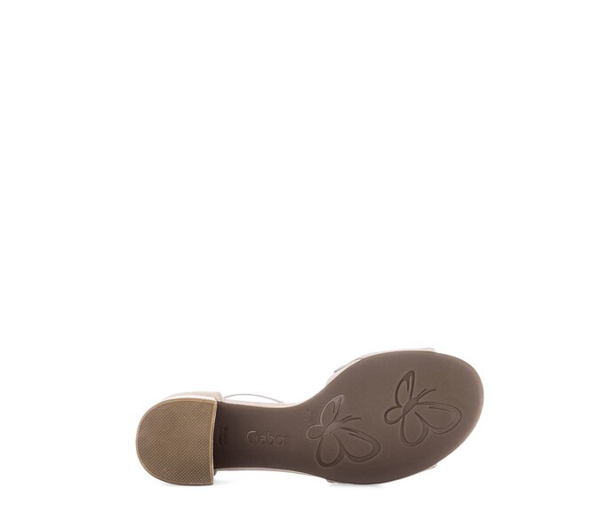 Gabor Damen  Riemchensandale Beige - Rauleder