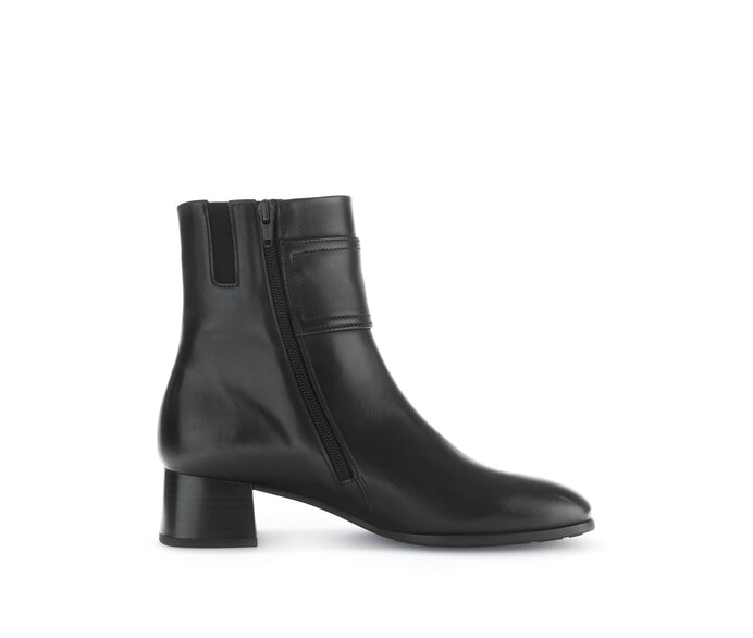 Gabor Damen  Elegante Stiefelette Schwarz - Glattleder