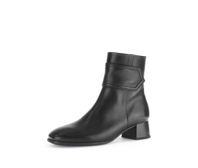 Gabor Damen  Elegante Stiefelette Schwarz - Glattleder