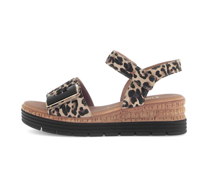 Gabor Damen Riemchensandale Beige - Effektleder