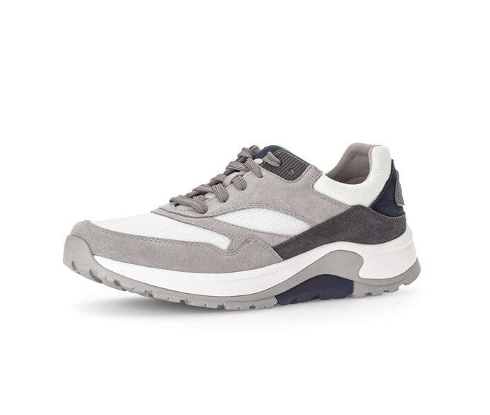 Gabor Herren Rollingsoft Sneaker Low Grau - Materialmix Leder/Textil