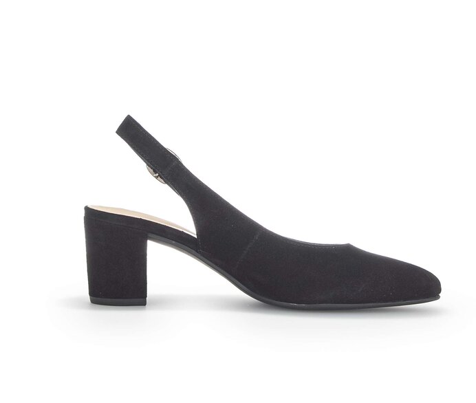 Gabor Damen  Slingpumps Schwarz - Rauleder