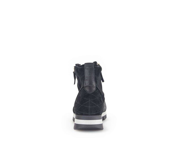 Gabor Damen  Sportliche Stiefelette Schwarz - Materialmix Leder