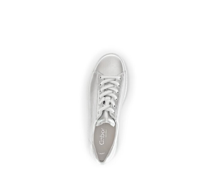 Gabor Damen  Sneaker Low Silber - Effektleder