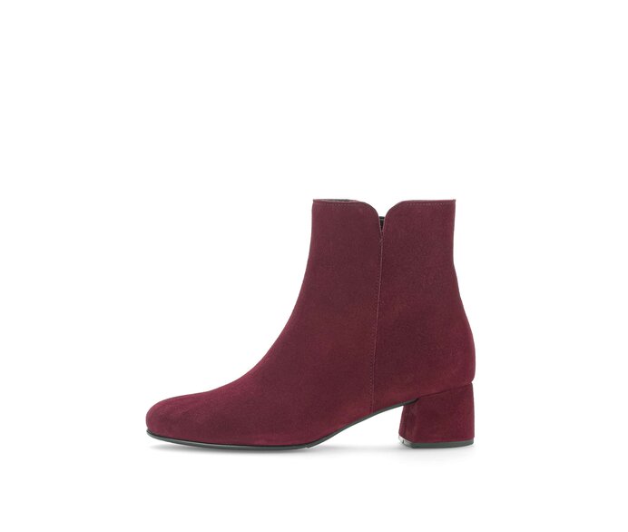 Gabor Damen Elegante Stiefelette Rot - Rauleder